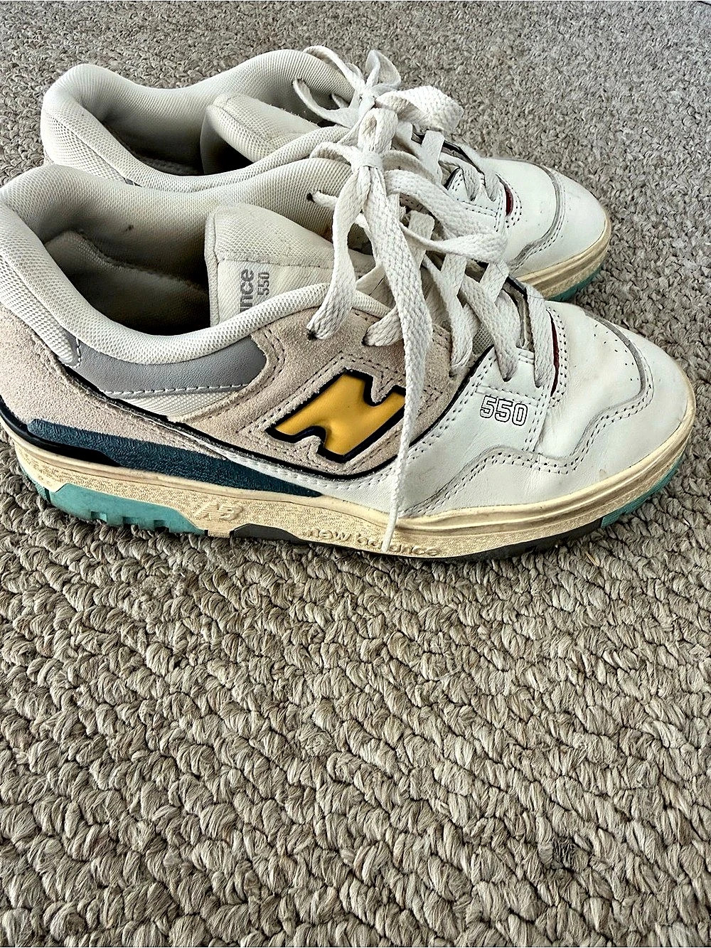 New Balance 550 Sneakers White & Green US 4
